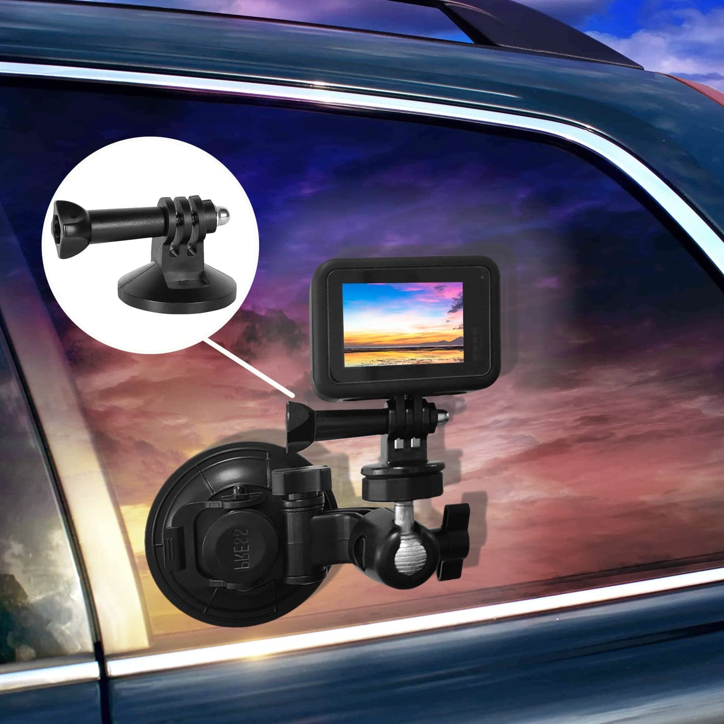 WiTi Suction Cup Mount with Universal Screw Adapter Compatible with New Outdoor/Blink XT2 and Indoor Camera, Outdoor Suction Cup for Blink XT2