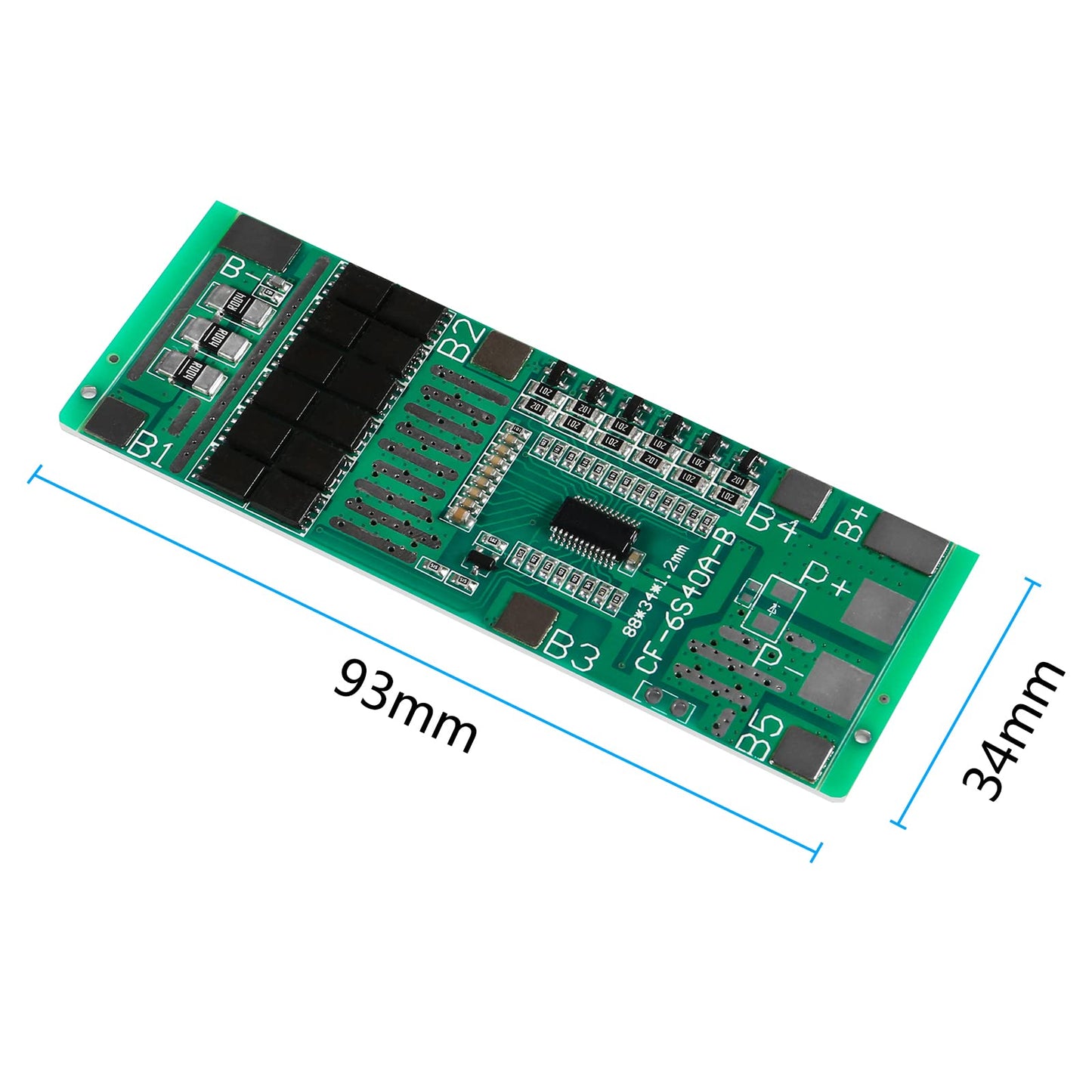 3Pcs 6S 18650 Li-Ion Lithium Battery PCB Protection Board 24V 40A Solar Lighting BMS PCB with Circuit Balanced Protection Module Cell Charging Module…