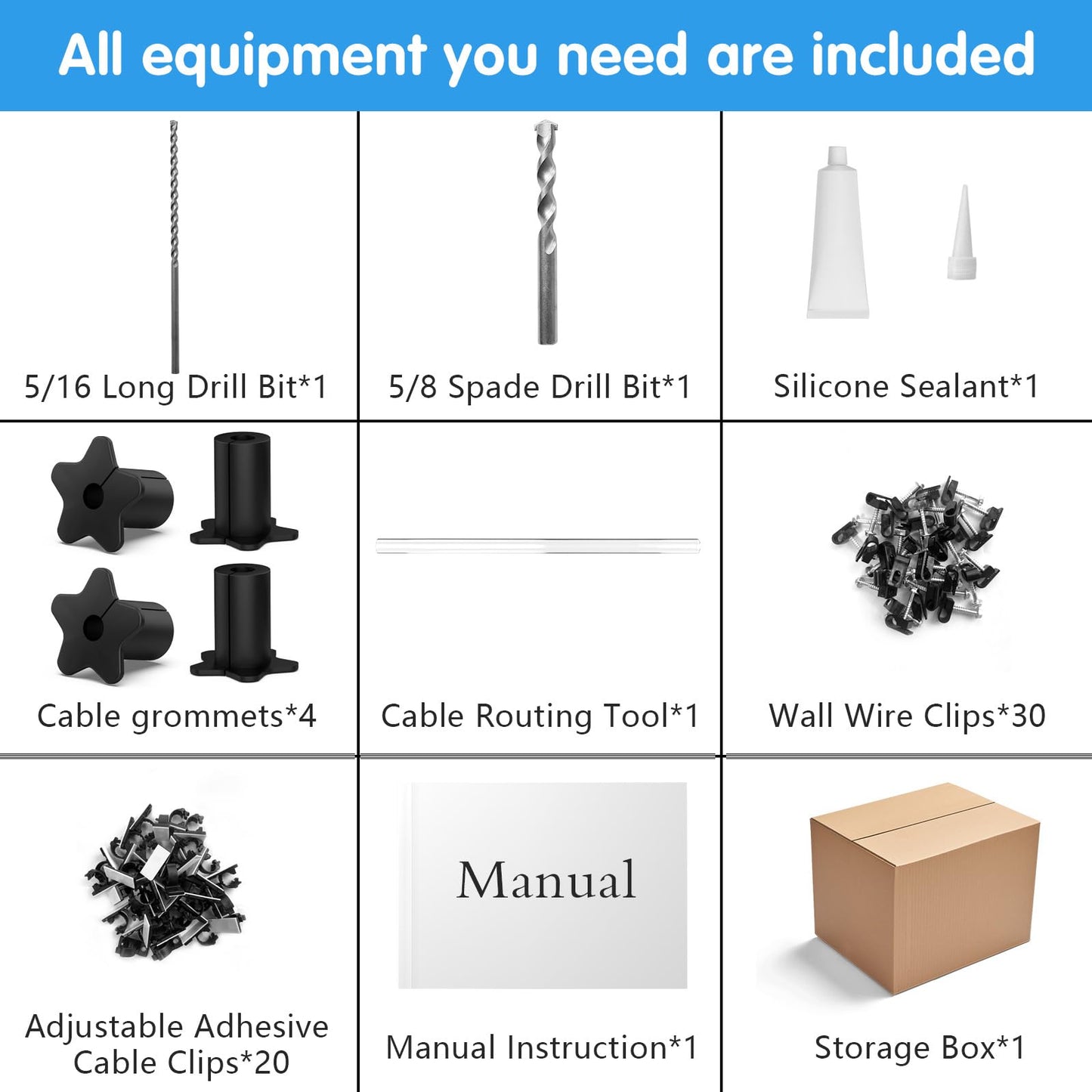 Starlink Cable Routing kit for 5/8 inch Wall Hole,starlink min Cable Installation kit Wall Cable Pass Through Routing Tool Wall Grommets Accessories