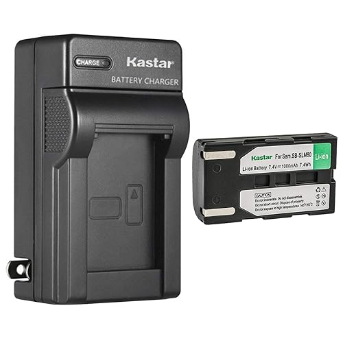 Kastar 1-Pack SB-LSM80 Battery and AC Wall Charger Replacement for Samsung SC-D366, SC-D371, SC-D372, SC-D375, SC-D453, SC-D455, SC-D457, SC-D557