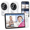 VTech RM7764-2HD Smart WiFi Baby Monitor with 2 Cameras, 1080p HD Video, 360° Pan & Tilt, 10x Zoom, 7" HD Parent Unit, Night Vision, Soothing Sounds