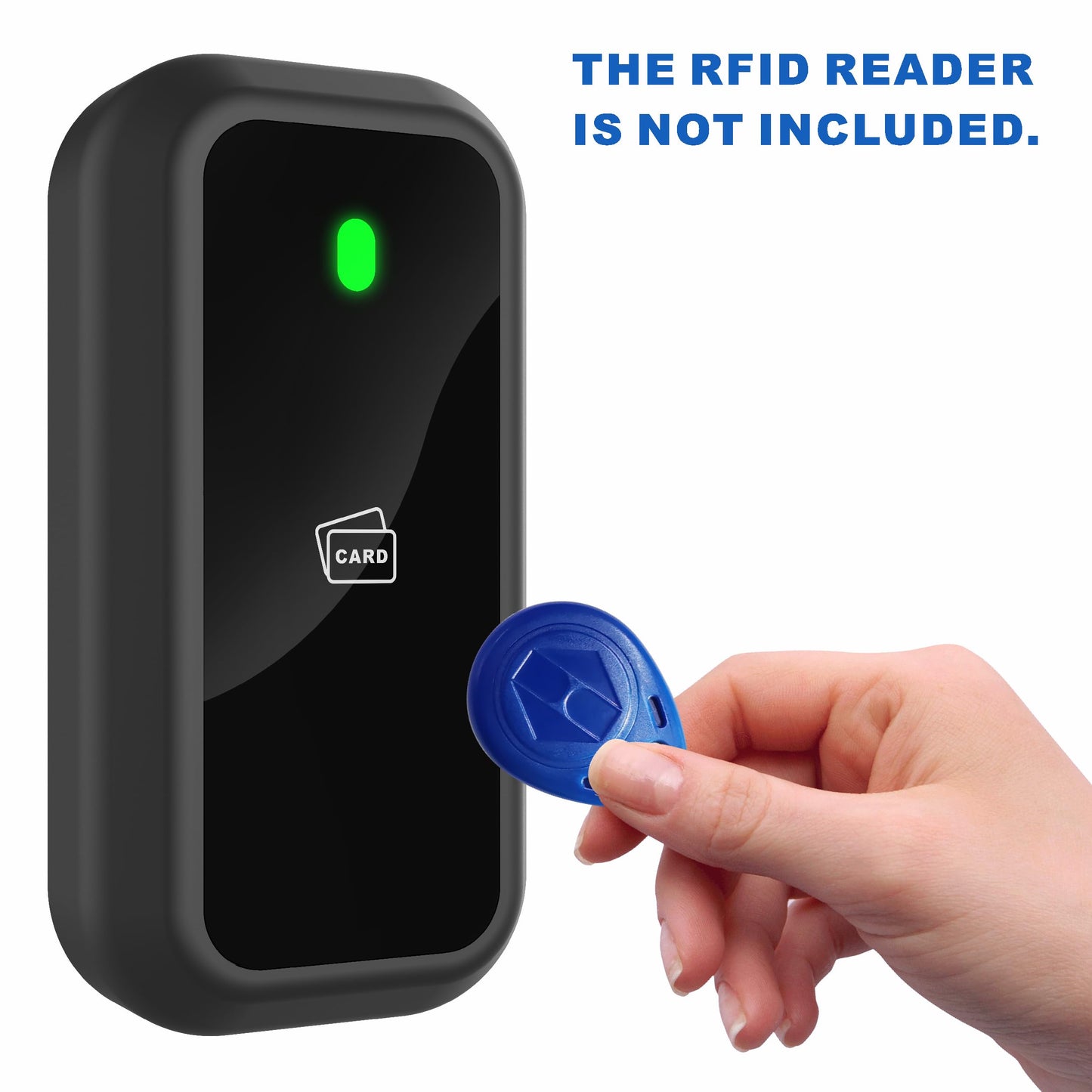 UHPPOTE Proximity 125KHz RFID EM-ID Card Keyfob for Door Access Control - Read Only - Color Blue - 100 Pack