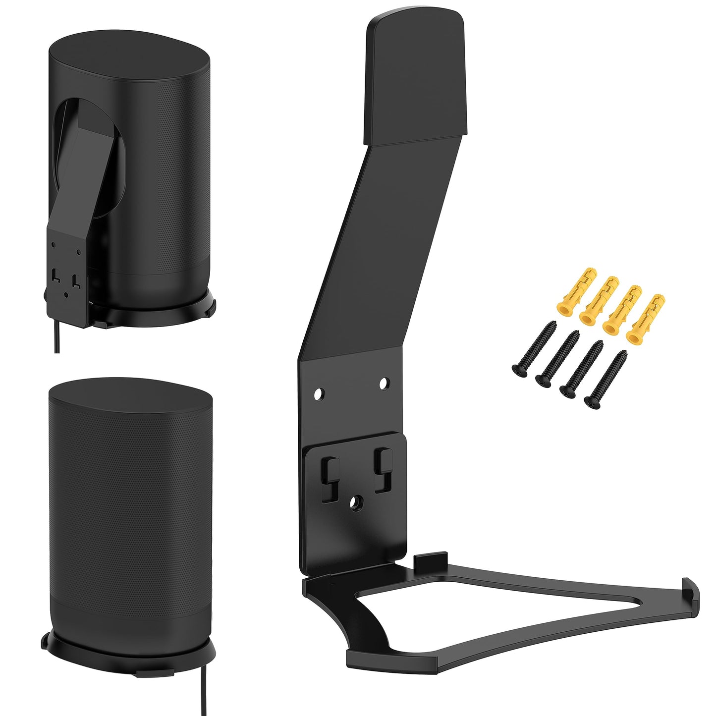 Speaker Wall Mount Metal Bracket for Sonos Move, Aluminum Alloy Speakers Stand Space-Saving Holder Audio Hanger Support