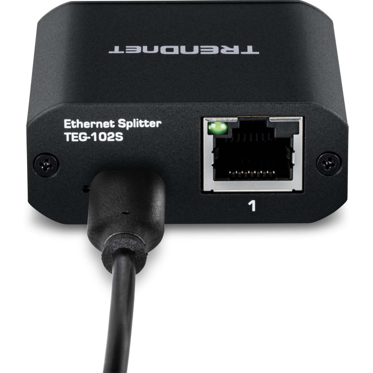 TRENDnet 2-Port Gigabit Splitter with USB Type C Power, TEG-102S, Splits One Network Connection Into Two, Ethernet Splitter, USB Type C Power Cable