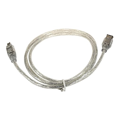 HQRP IEEE 1394 4pin to 6pin Cable Cord Compatible with Panasonic PV-DV103 PV-DV200 PV-DV201 PV-DV953 Camcorder