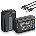 ENEGON NP-FW50 2-in-1 USB-C Direct Charging Replacement Batteries 1500mAh (2-Pack) for Sony NEX 3/5/7, A7, A7II, A7SII/R/RII/ZV-E10, A6000, A6300