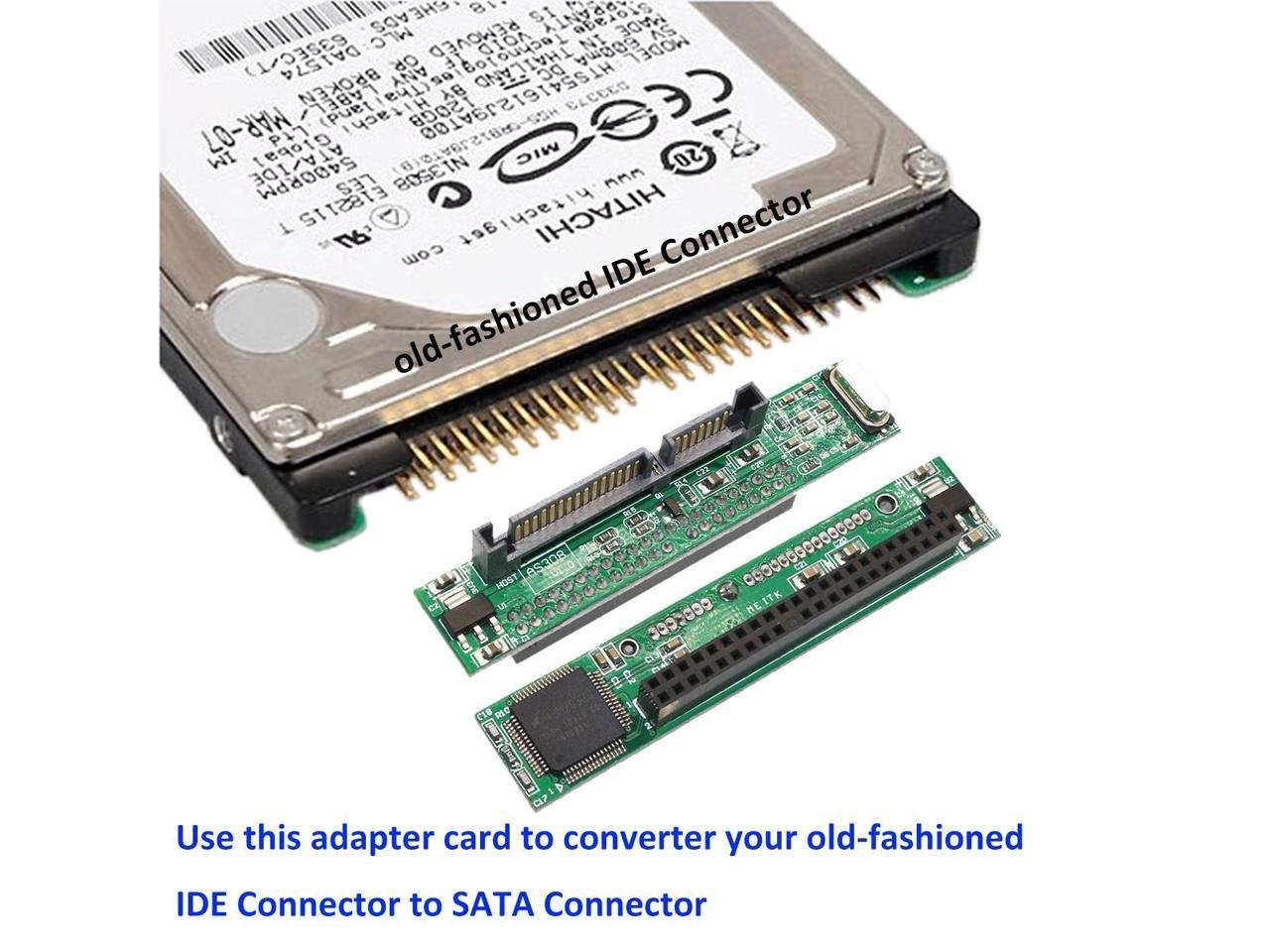 (2 Pack) Laptop IDE Drive to SATA Adapter, Tekit 44 pin 2.5'' IDE HDD Laptop Hard Drive Female to 7+15 pin Male SATA Adapter to Connect a Laptop IDE
