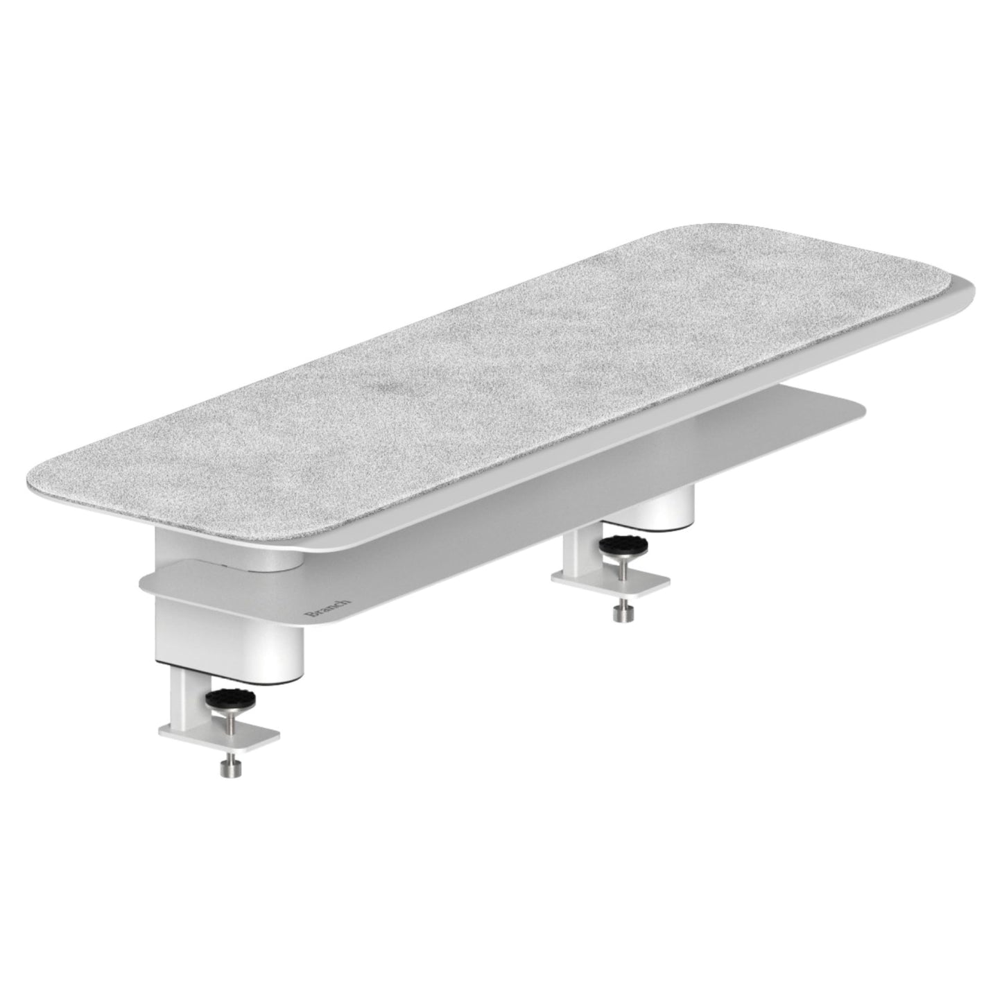 Branch Monitor Stand - Elegant, Durable Powder-Coated Steel Stand with Soft Felt Liner - Small Monitor Riser Second Tier Storage - Installs with a