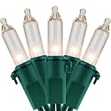 YULETIME 200 Clear Christmas String Lights, 2-Set 33 ft 100 ct Green Wire