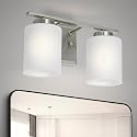 ASD 2-Light Wall Mount Vanity Lighting Fixture | 60W E26 Socket 120V | Dimmable, LED/CFL/Incandescent Bulbs Compatible, ETL Listed | Bathroom Over