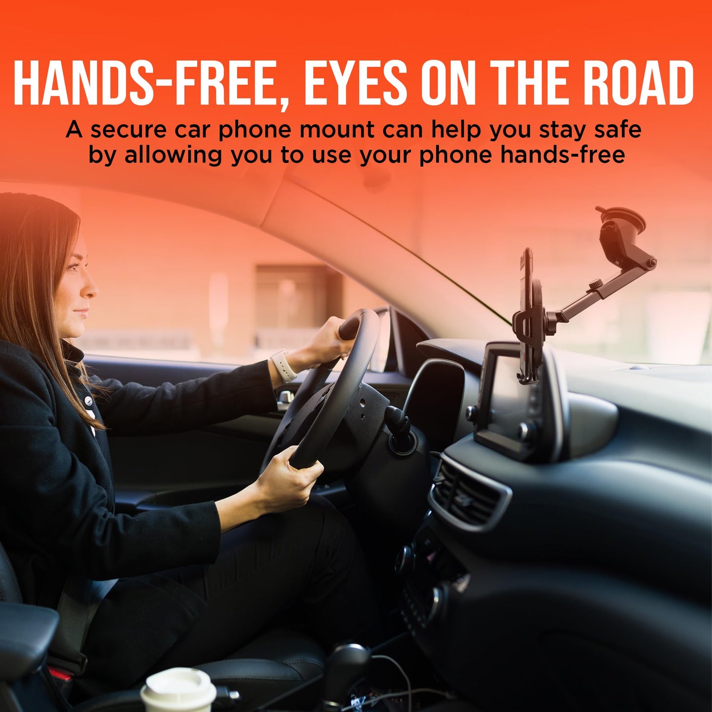 HyperGear 3-in-1 Car Phone Mount, Magnetic Phone Holder for Car with Vent Clip, Dashboard & Windshield Suction, Universal Cellphone Holder