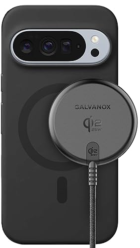 Galvanox 25W Magnetic Wireless Charger for Pixelsnap - Qi2.2 Fast Charging Pad (Compatible with MagSafe) 6FT USB-C Braided Cable for Pixel 10 Pro XL