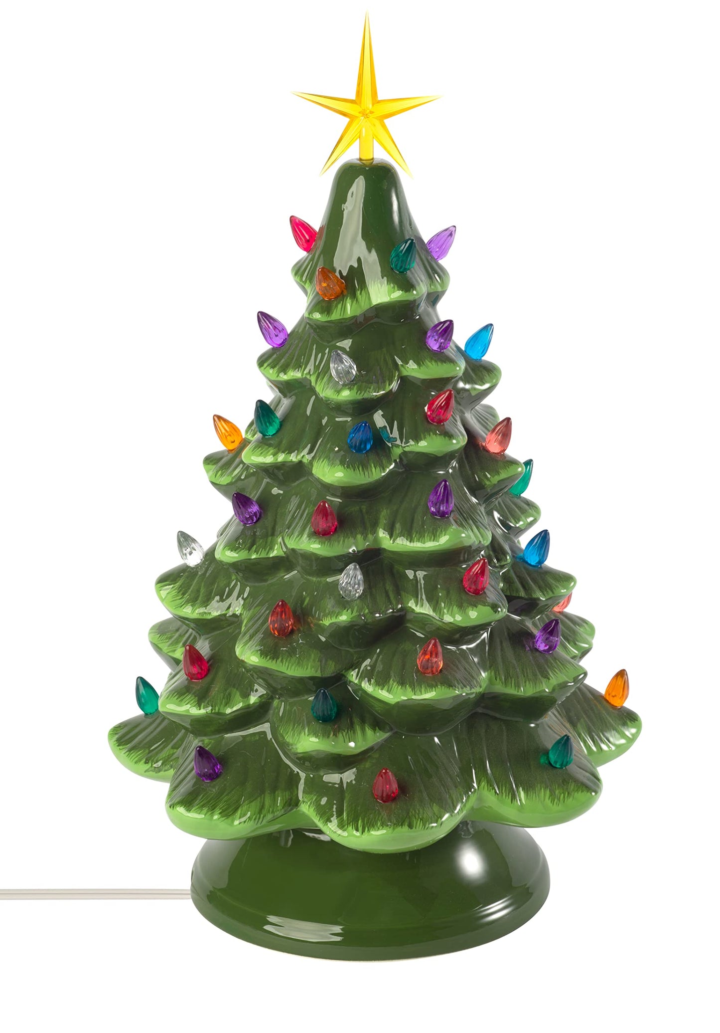 Creative Hobbies Large Ceramic Christmas Tree Wiring Kit with 3.5 Watt LED Bulb - Standard (Edison) Base Socket - Perfect for Lighting Large Size