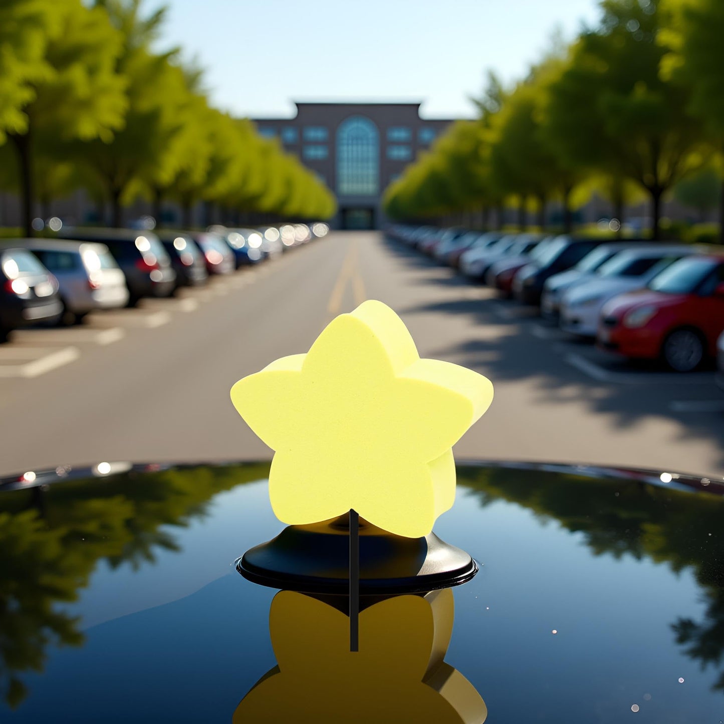Yellow Star Car Antenna Topper - Easy to Find Car in The Parking Lot - Antenna Ball Toppers Exterior Accessories, Exterior Accessories (Without