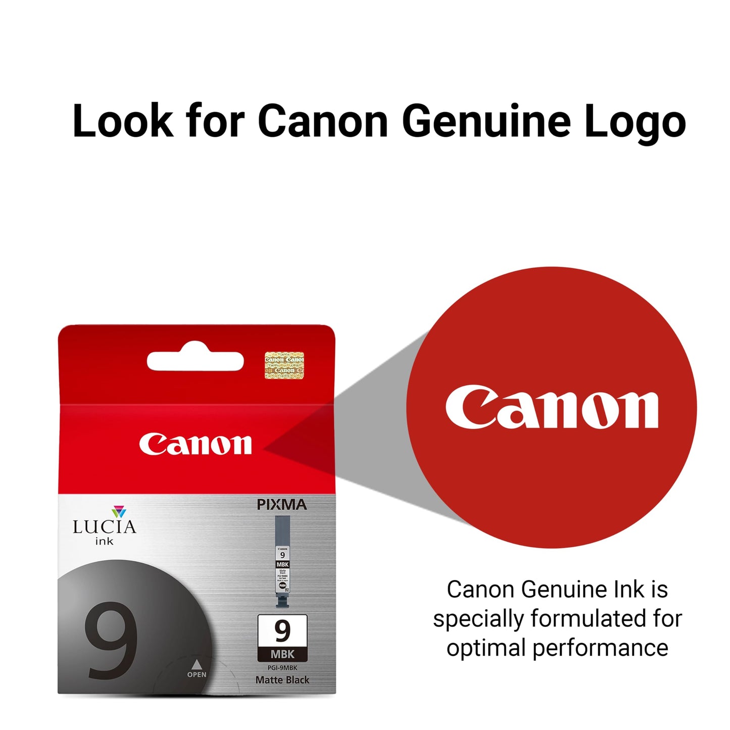 Canon PGI-9 Genuine Matte Black Ink Tank, Compatible with Pro9500, and Pro9500 Mark II Printers