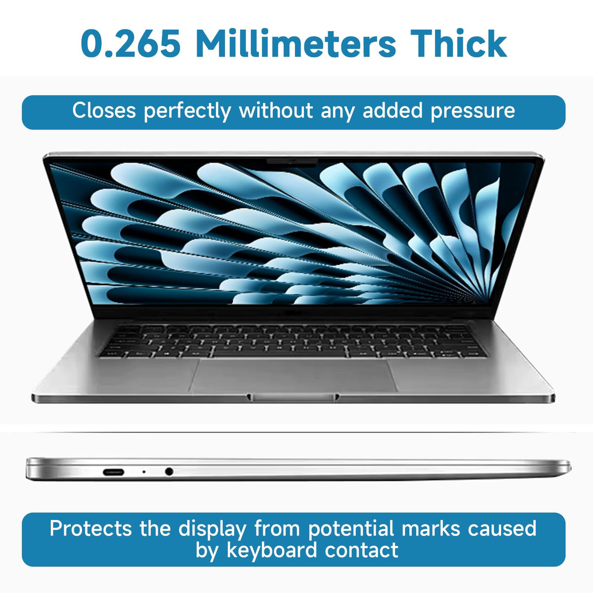 2 Pack Anti Glare Screen Protector Compatible with MacBook Air 13.6/13'' (2022-2026, M2/M3/M4/M5) | Matte Anti Glare Film | Anti Scratch Protector |