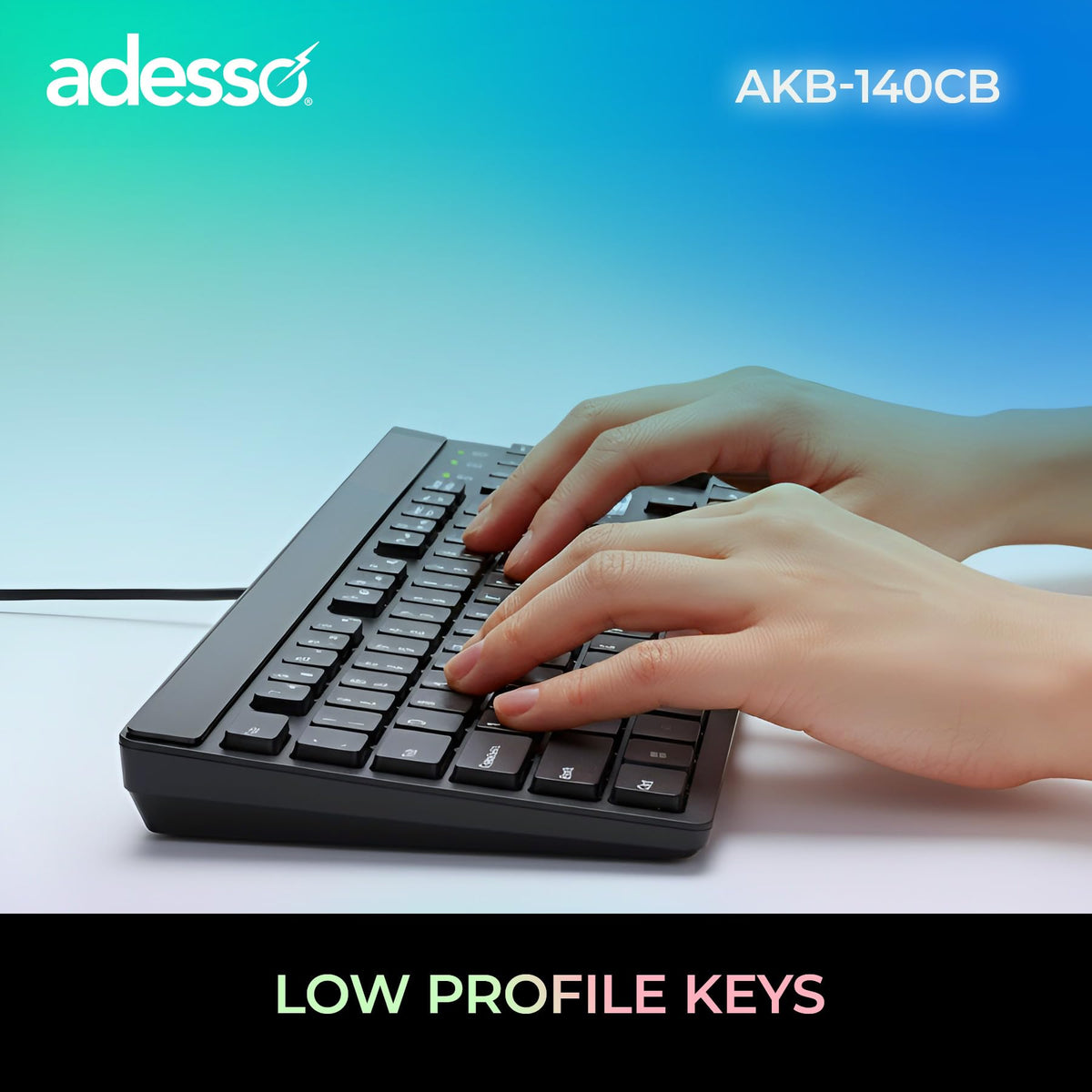 Adesso Wired USB Keyboard and Mouse Combo, 104 Key, Copilot AI Hotkey