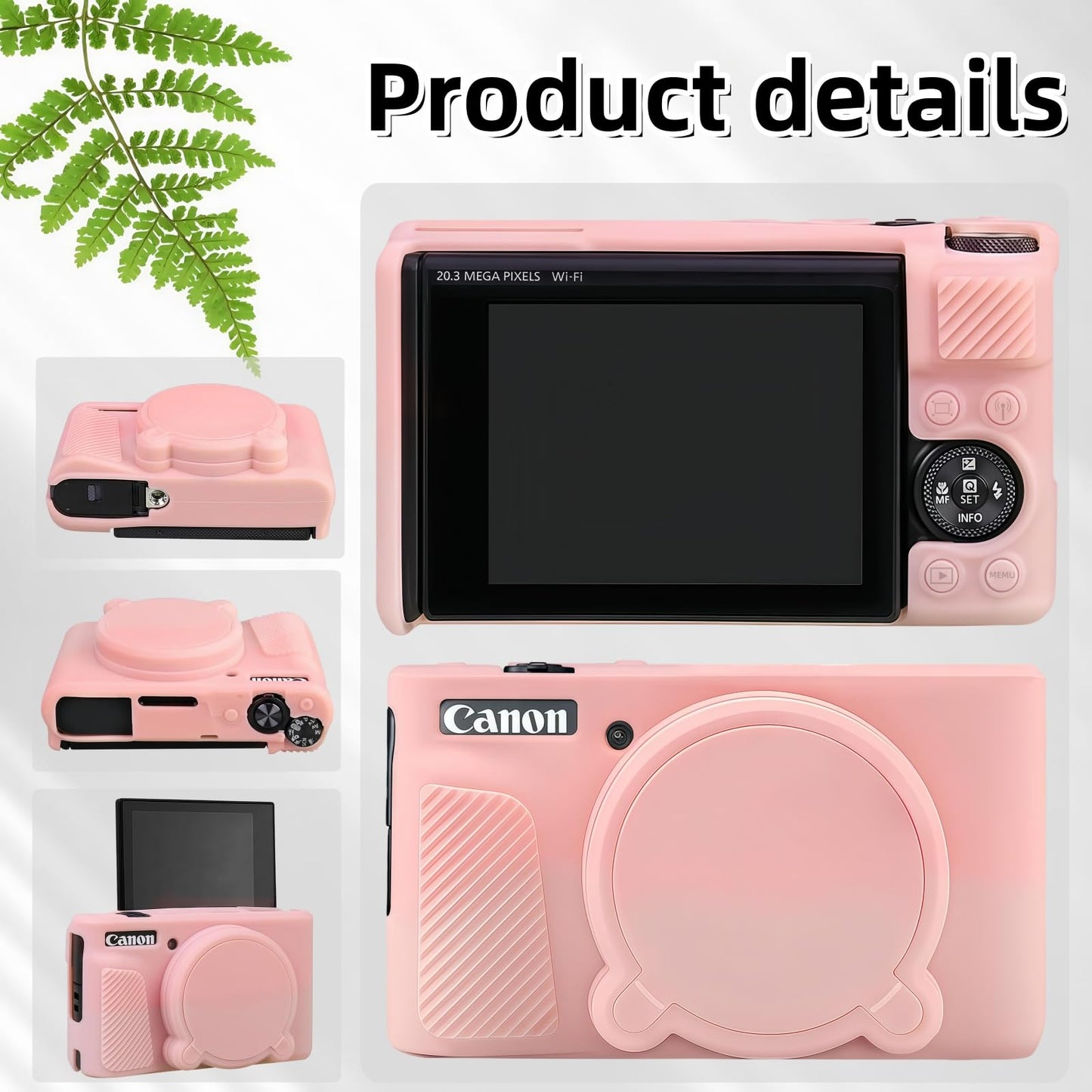 SZHSYJY Camera Case for Canon PowerShot SX740/ SX730 Digital Camera,Soft Silicone Protective Bag Removable Lens Cover,Anti-Scratch Slim Fit