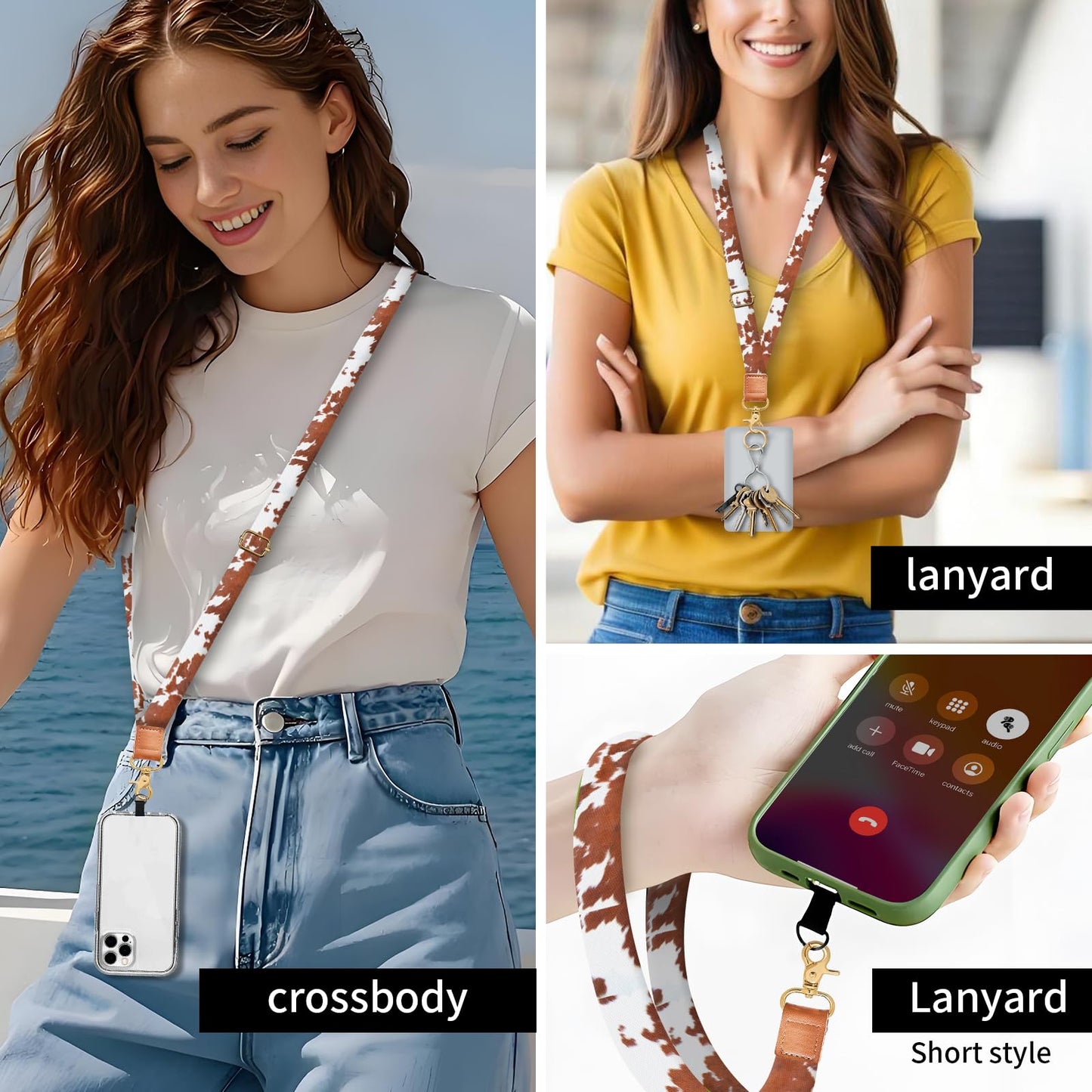 DARUIXZ Phone Lanyard Crossbody Wrist Strap, Universal Adjustable Neck Strap for Phone Case Keys ID Badges, Phone Accessories Travel Essential
