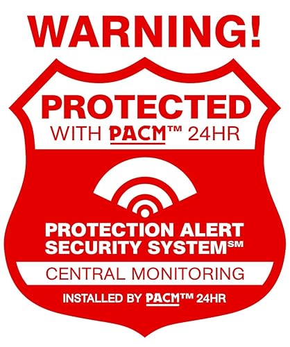 8 Propertyguard Home Security Alarm Stickers for Windows & Doors UV Coated and 1 CCTV Warning Decal