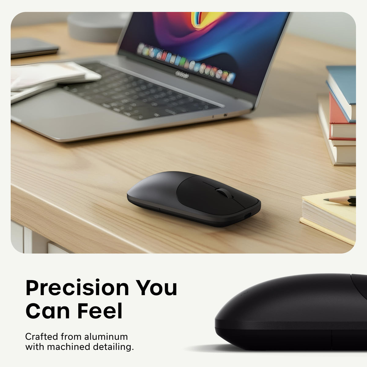 Satechi Slim EX Wireless Mouse, Bluetooth & 2.4 GHz, Space Black