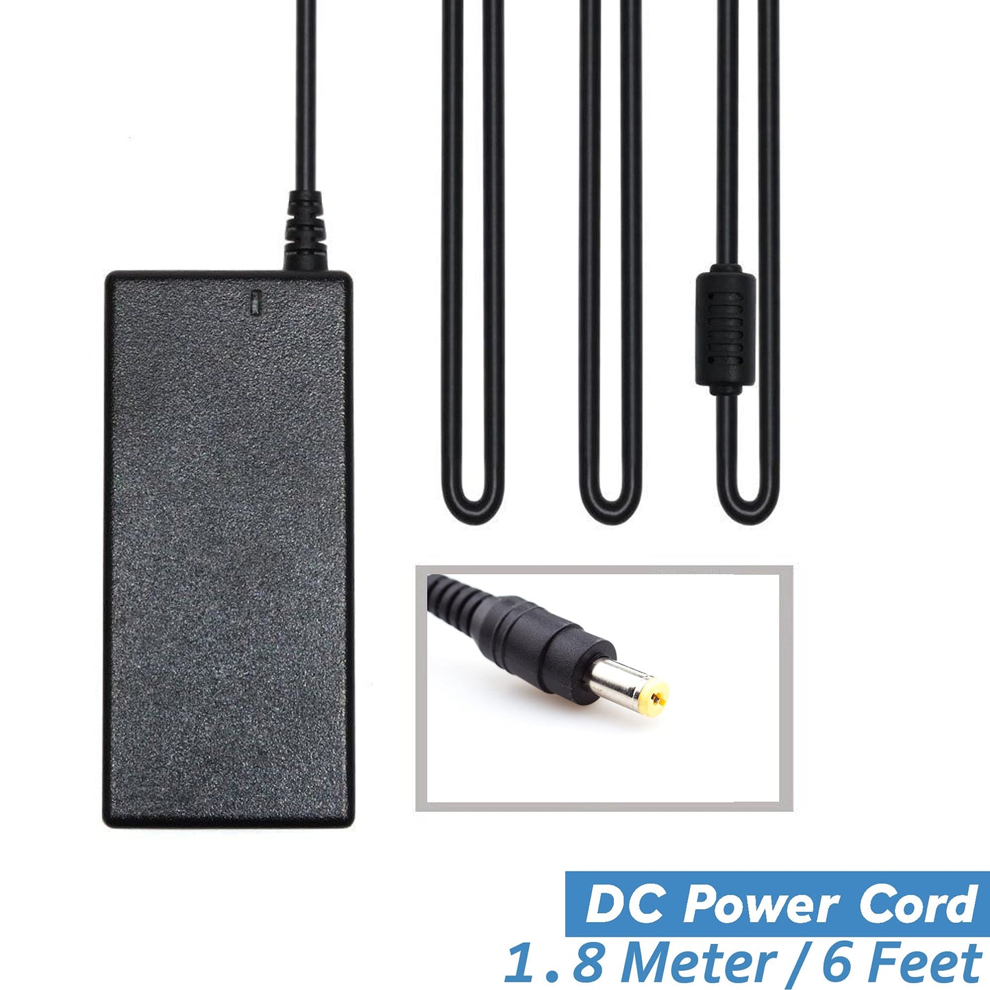 19V Monitor Power Cord for Acer LCD SB220Q R240HY H236HL G226HQL S231HL G236HL G246HL G276HL G247HL G257HU R221Q S230HL S202HL S240HL S271HL S220HQL…