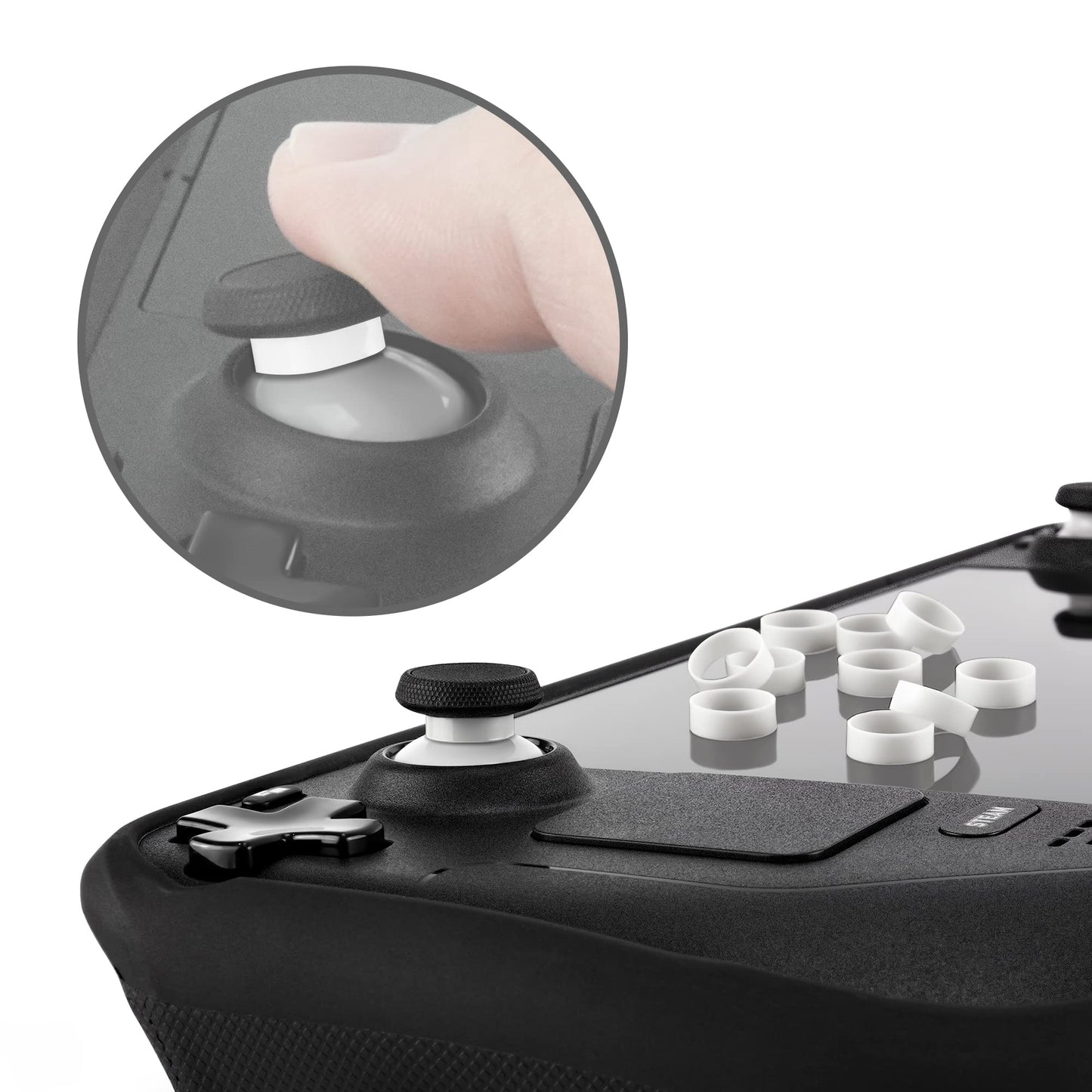 Park Sung Joystick Protectors, Invisible Protection During Gaming, Silicone, Compatible with Steam Deck/Xbox/Switch Pro Controller/PS4/PS5/ROG Ally/8