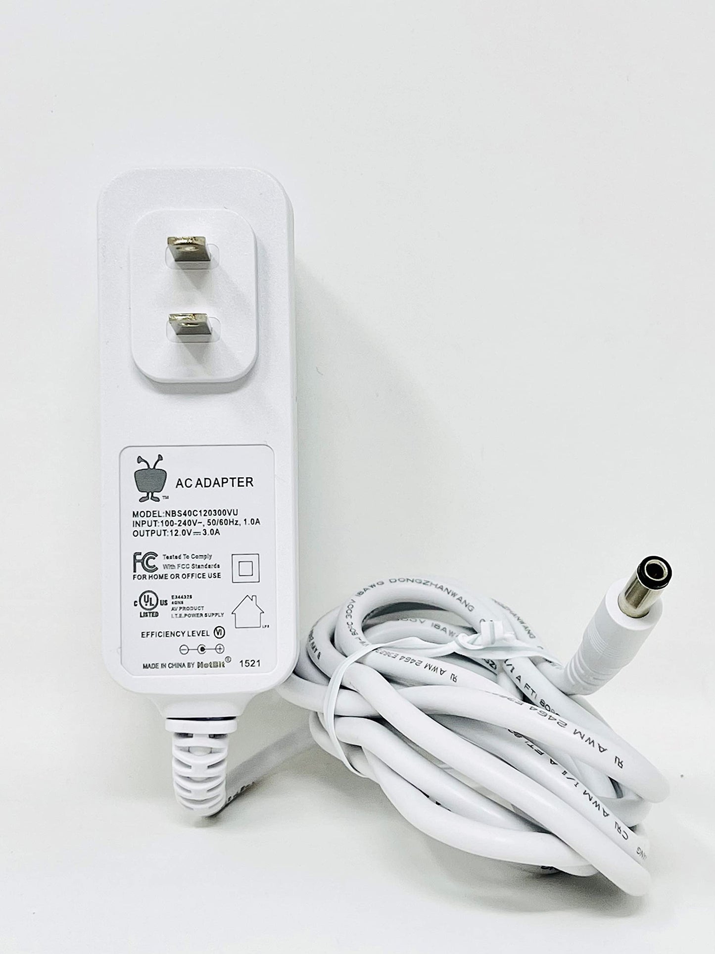TiVo Bolt Receiver AC Power Adapter by NetBit NBS40C120300VU 12V 3.0A 100-240V White