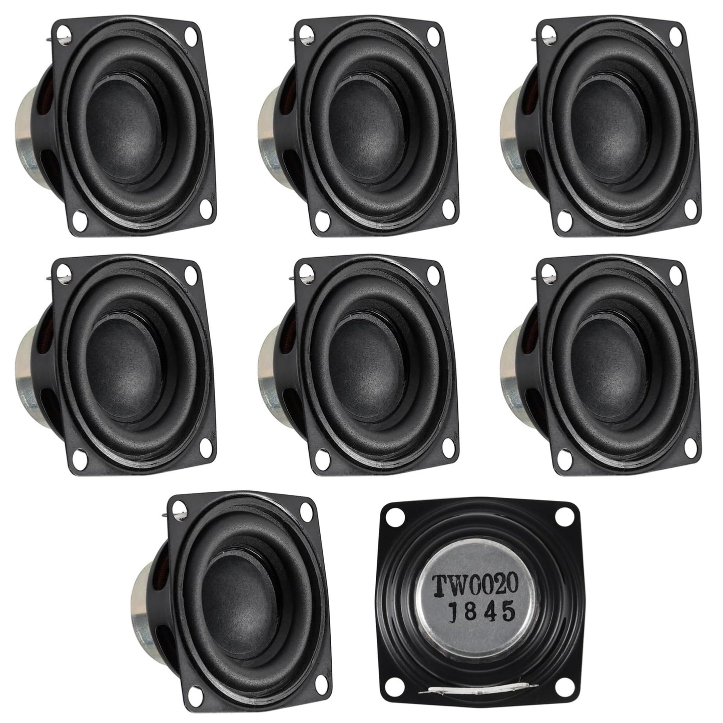 ACEIRMC 8pcs 2inch 4Ohm 10W Full Range Audio Speaker Stereo Woofer Loudspeaker for Arduino (8pcs)