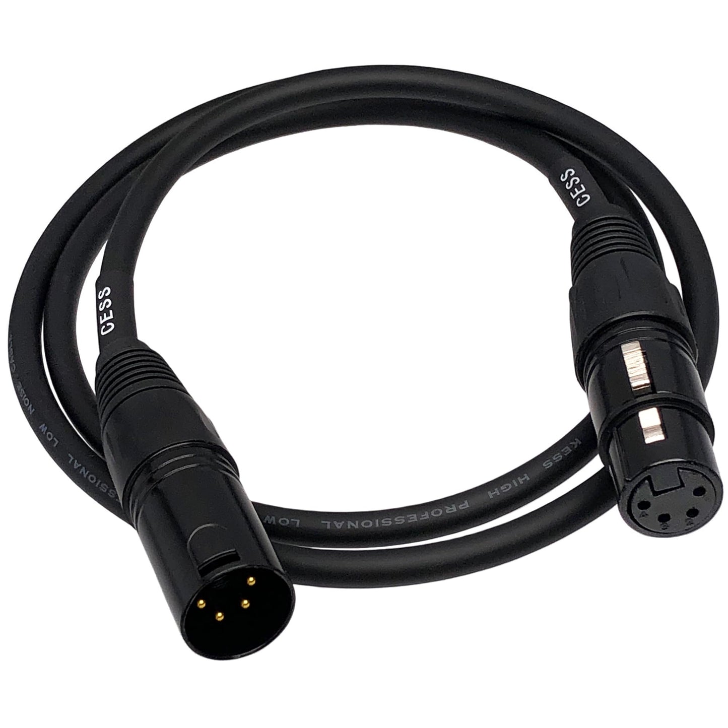 CNCESS CESS-193-3fx1 Balanced 4-Pin XLR Male to 4-Pin XLR Female Extension Cable, Headphone Audio Extension Cable (3 Feet, 1-Pack)