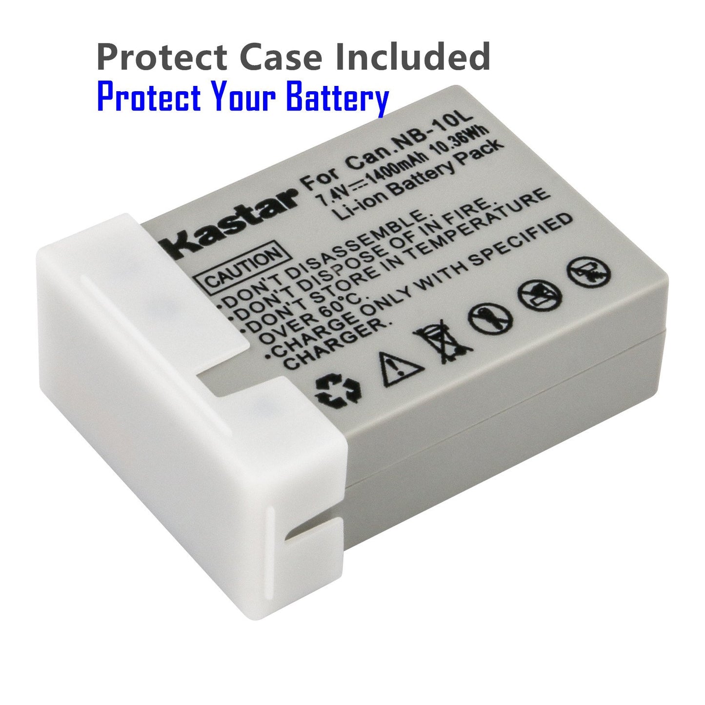 Kastar Battery (X2) & LCD Slim USB Charger for NB-10L, NB10L and PowerShot SX40 HS SX40HS, SX50 HS SX50HS, G1 X G1X, Powershot G15, PowerShot G16
