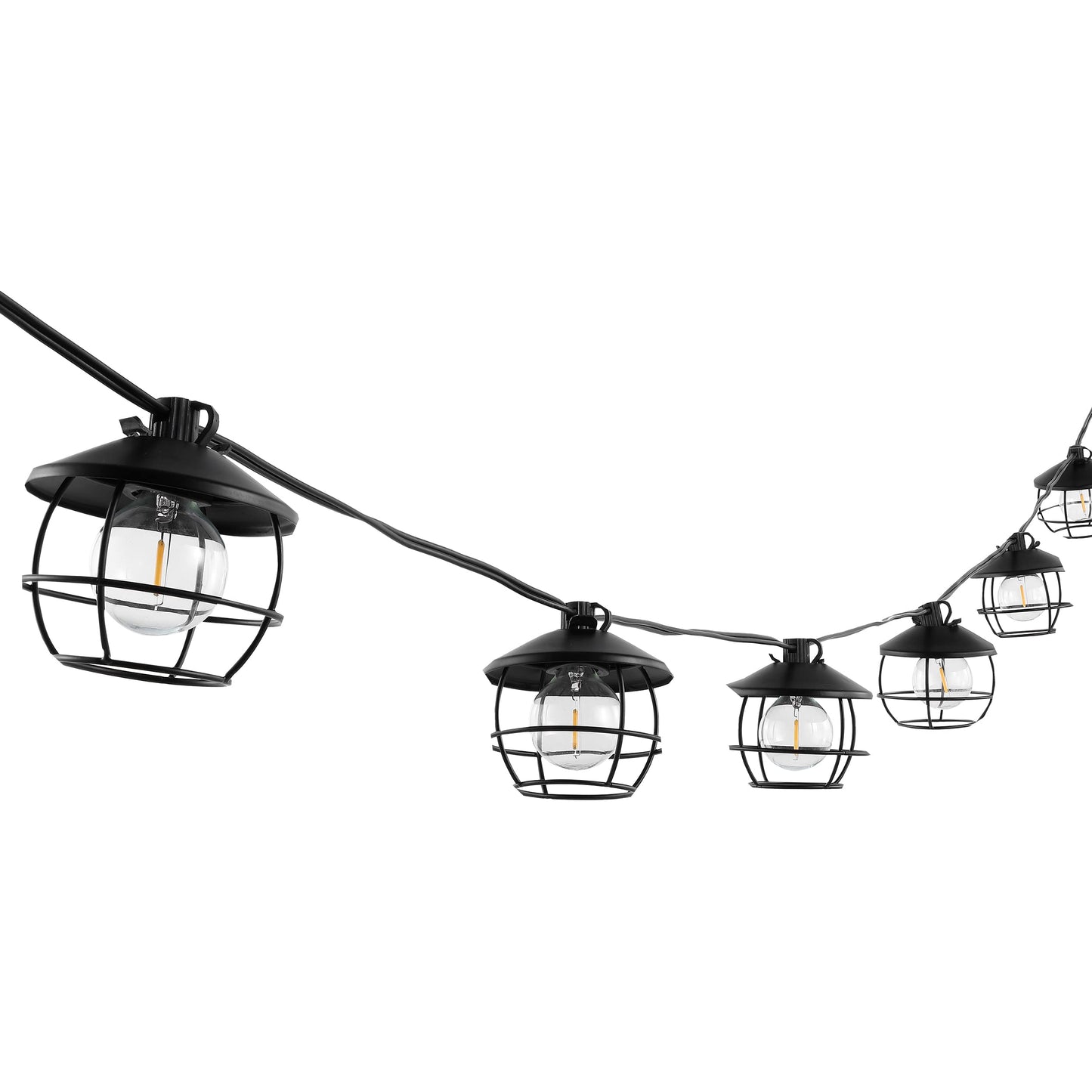 SAFAVIEH Lighting Collection Agitha Black 10-Foot LED Outdoor String Lights