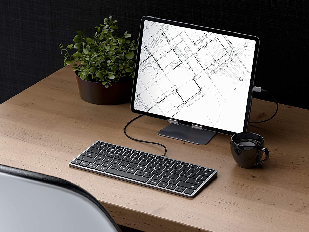Satechi Slim W1 Wired Keyboard, Backlit Illuminated Keys, USB-C Connection