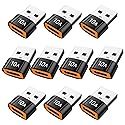 10Pack 200W USB C to USB Adapter, with Fast Charging & 480MB Data Transfer, USB C Converter for Apple Watch Ultra iWatch Series 8 7,iPhone 16 15 Plus…