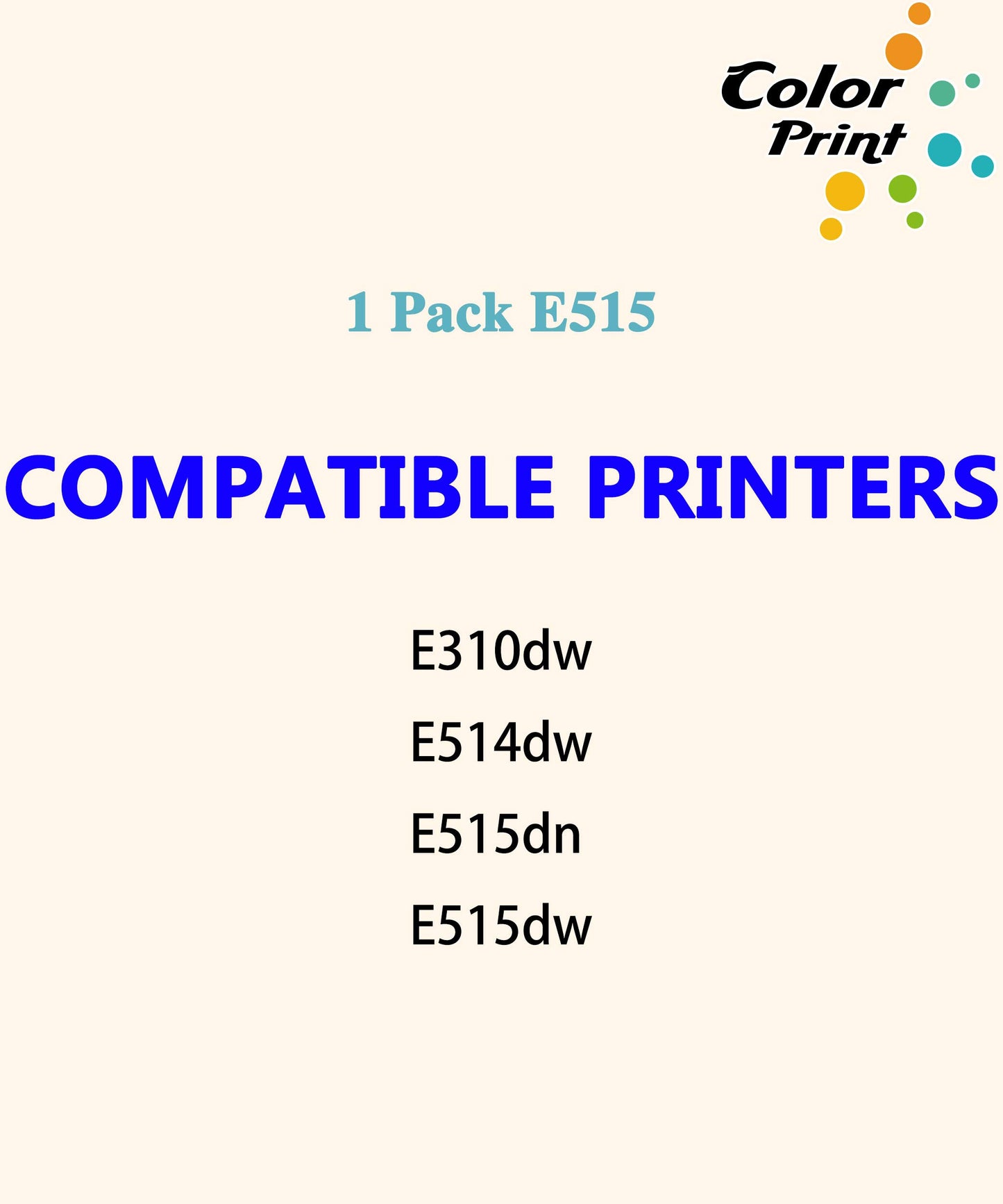 ColorPrint Compatible Toner Cartridge Replacement for Dell E515DW Toner E310dw E514 E310 593-BBKD E514DW E515DN E515D P7RMX PVTHG Printer (Black