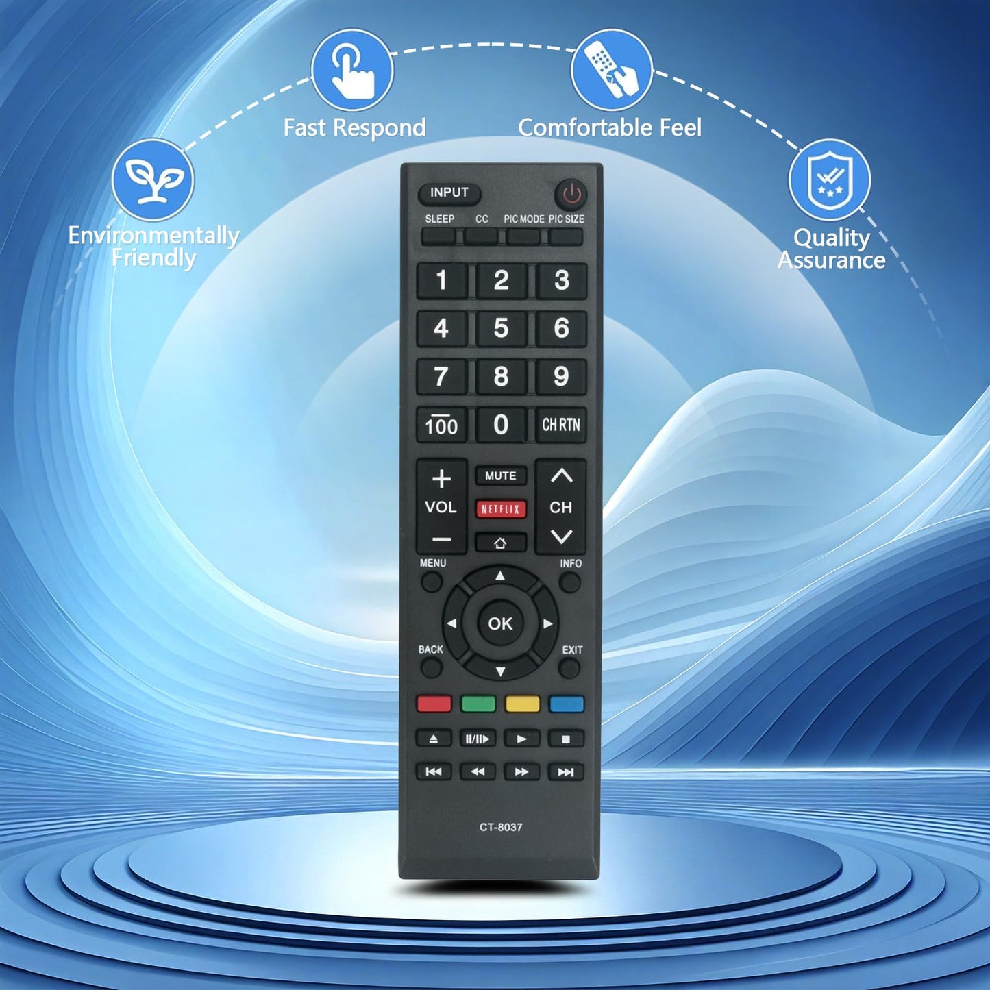 New CT-8037 CT 8037 Replace Remote Control fit for Toshiba LED SMART HDTV Remote Control 40L3400 40L3400U 40L3400UC 50L3400 50L3400U 50L3400UC 58L5400