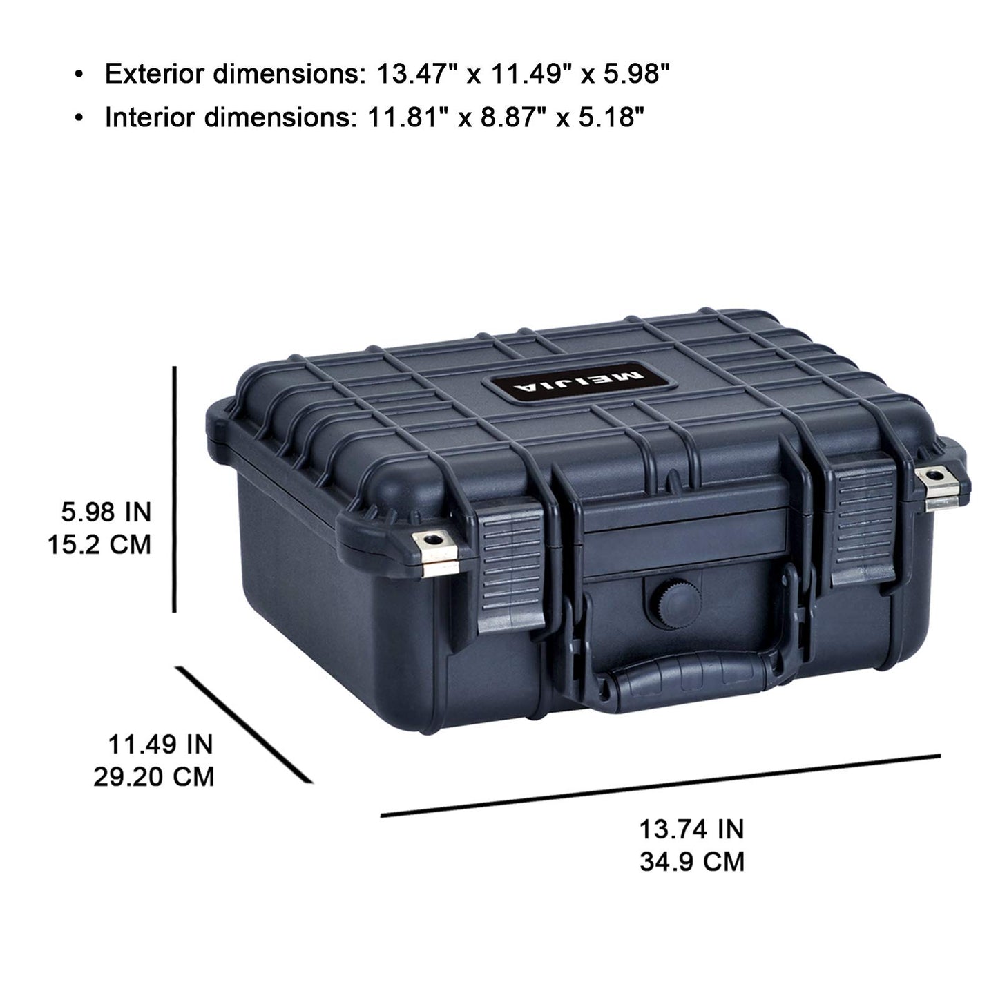 MEIJIA Portable All Weather Waterproof Protective Case,Hard Case,Camera Case With Customized Fit Foam,Fit Use