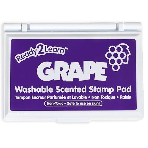 READY 2 LEARN Scented Stamp Pad | Grape | Purple | Non-Toxic | Fade Resistant | Fun Art Supplies for Kids