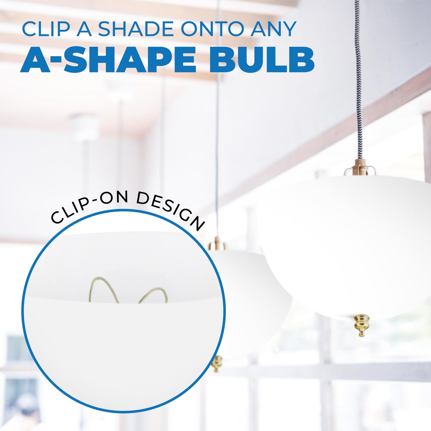 OhLectric Clip On Light Shades - Acrylic Dome Shaped Light Bulb Shades - Modern Lighting Decor - Perfect for Ceiling Lights, Wall Mounted Lights