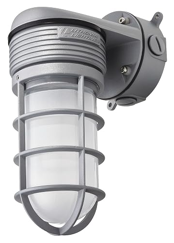 Lithonia Lighting OLVTWM M6 Wall Mount LED Vapor Tight, 600 lumens, 4000K, 15 Watts, 120 volts, Gray