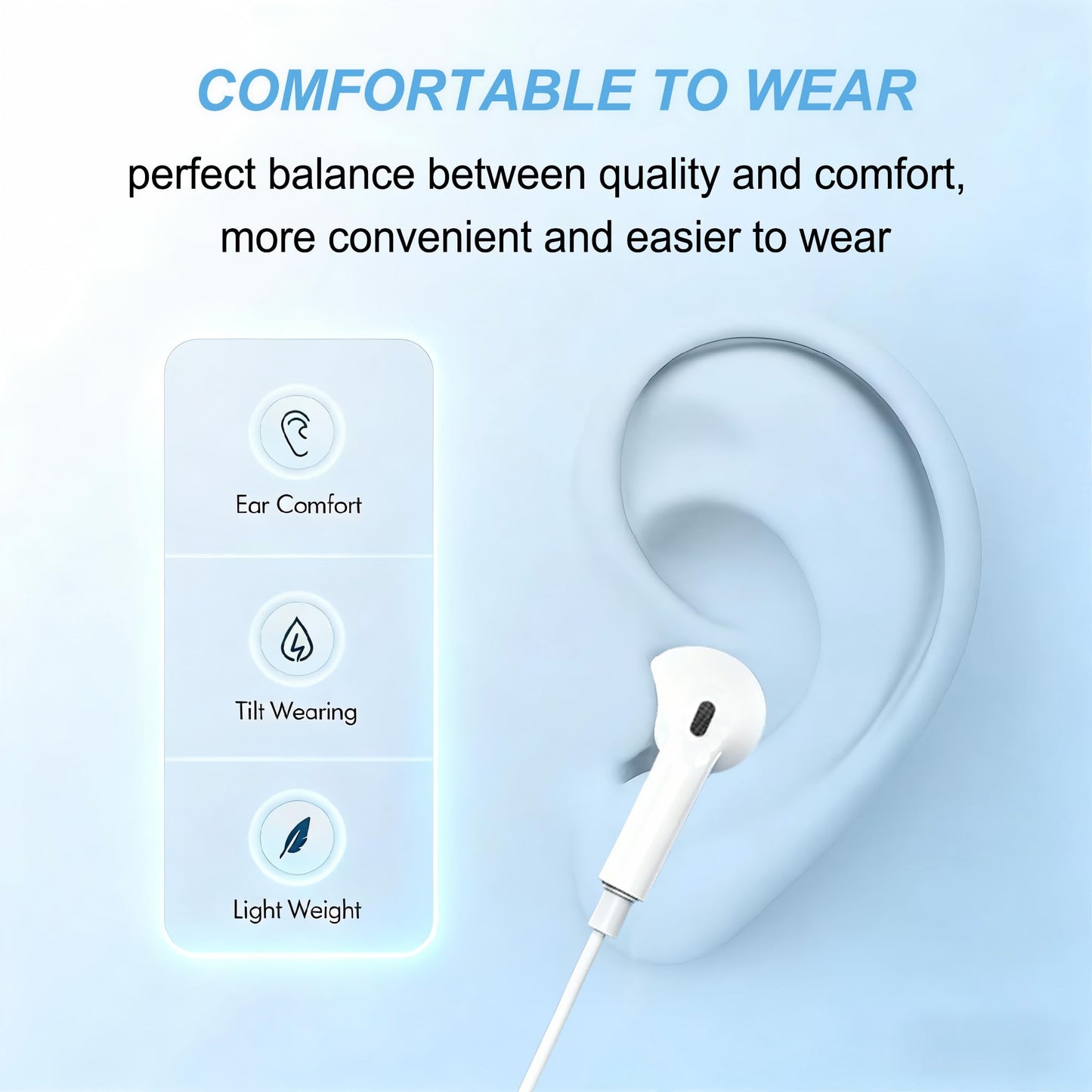 2 Pack USB C Headphones for iPhone 17/16/15 Pro Max, Wired in-Ear Earphones Type C Earbuds with Mic & Volume Control Compatible with iPhone 17/16/15