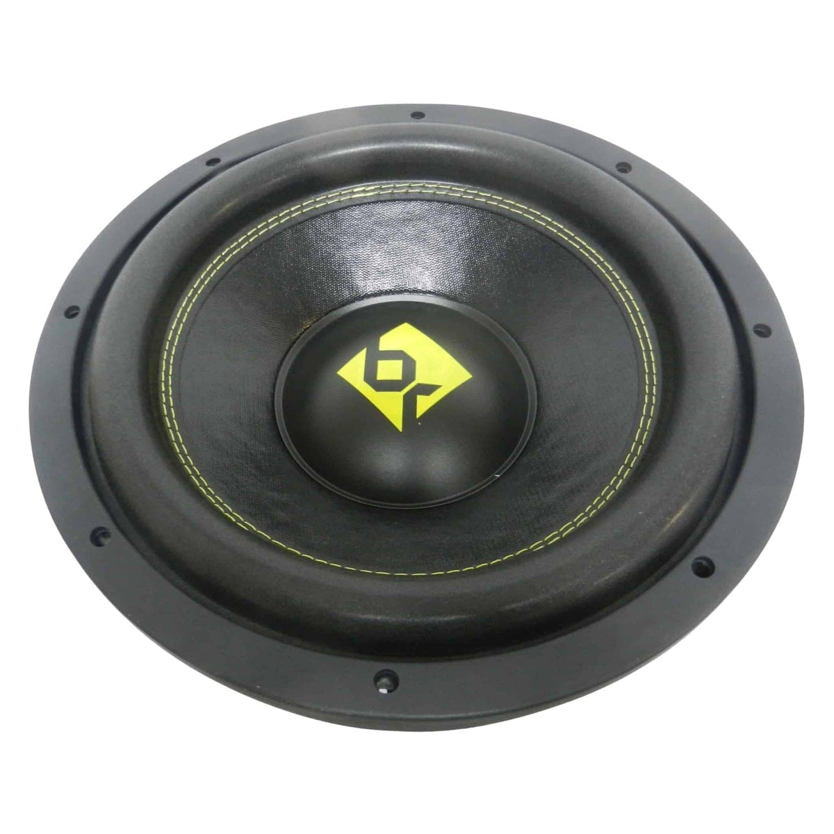 Bass Rockers 12" 2000W Dual 4-Ohm Low Profile Car Subwoofer P.P. Cone, Advanced Voice Coil, and Chrome Spring Terminals (BR124LP)