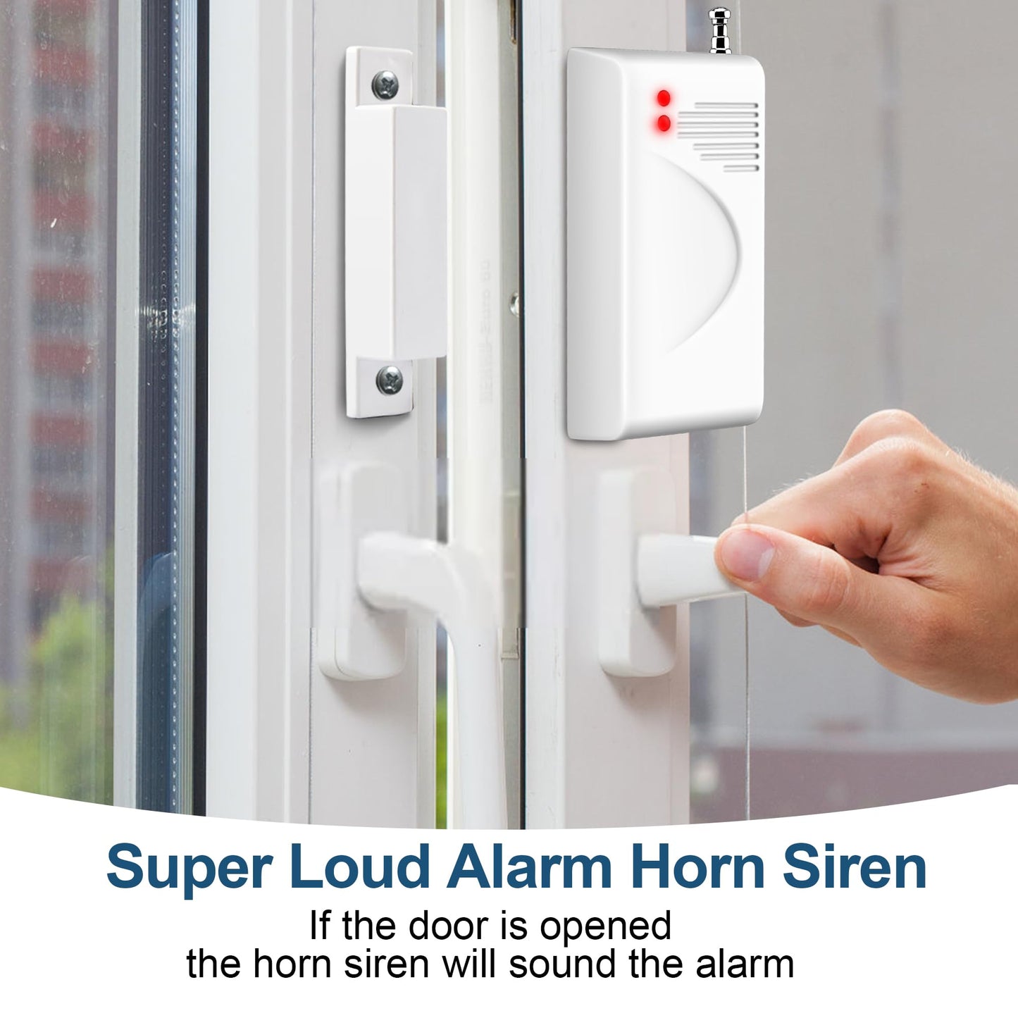WiFi Alarm Home Security System, Wireless Alarm System with Loud 120dB Motion Sensor Siren, Window Door Alarms Sensor, Remote Control for Shed Garage