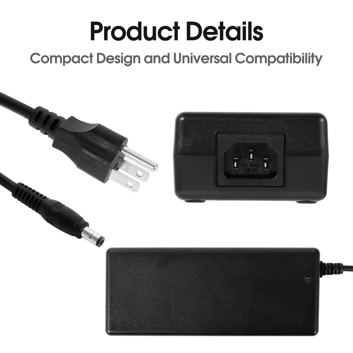 32V 5A Power Adapter Supply, 32V 5A Power Supply for Home Audio Bluetooth Stereo 2 Channel 2.1CH Receiver Amplifier Mini Hi-Fi Class D Integrated Amp.