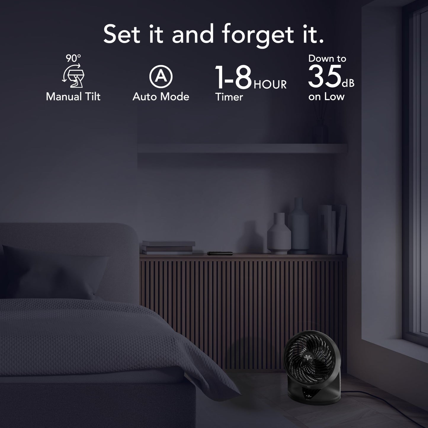 Vornado 753 OSC Whole Room Air Circulator Fan with Oscillation, Included Remote, Auto Mode, Aromatherapy with Included Scent Pads, 3 Speeds