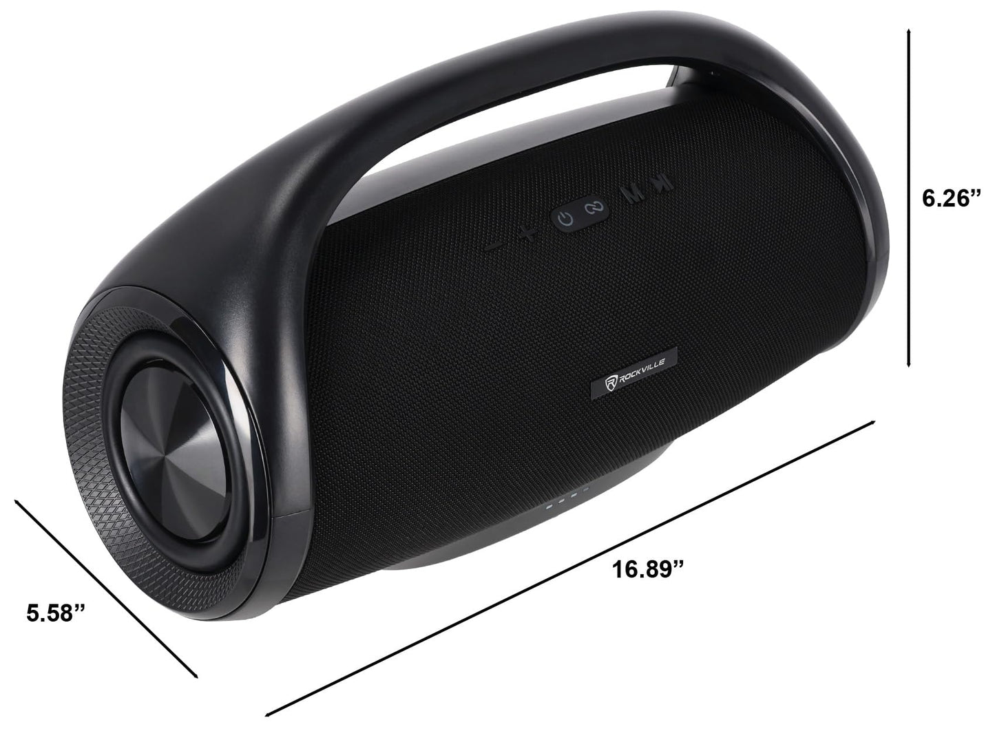 Rockville Canon-XXL Portable Bluetooth Speaker, Deep Bass, 60W, TWS, 24hr Battery, Water Resistant, EQ, SD/USB, AUX, Perfect for Parties, Outdoor Use