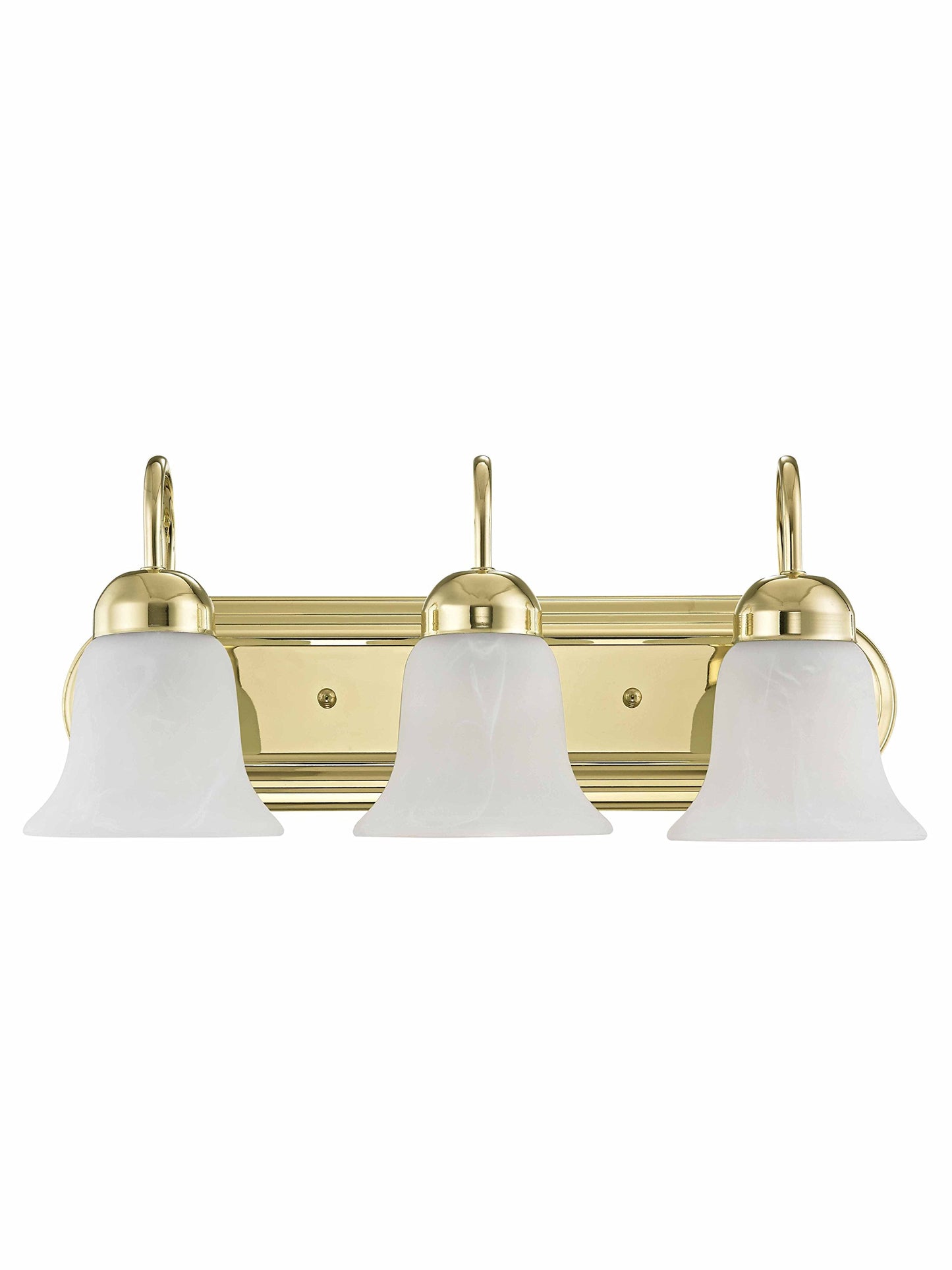 Livex Lighting 1073-02 Riviera 3-Light Bath Light, Polished Brass, 18 x 8 x 8
