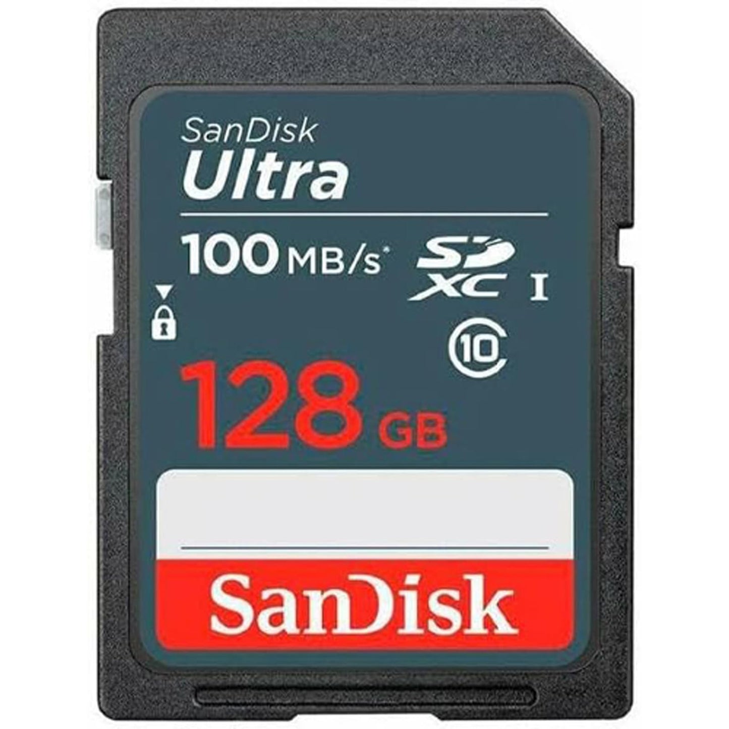SanDisk 128GB UHS-I Ultra Memory Card SDXC Class 10 Card SDSDUNR-128G-GN3IN - Bundle with 1 Everything But Stromboli SD & MicroSD Memory Card Reader