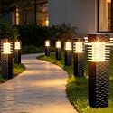 SUNNYPARK Solar Pathway Lights Outdoor, 8 Pack Rattan Pattern Solar Path Lights Waterproof, Outdoor LED Landscape Lights for Walkway, Driveway, Patio