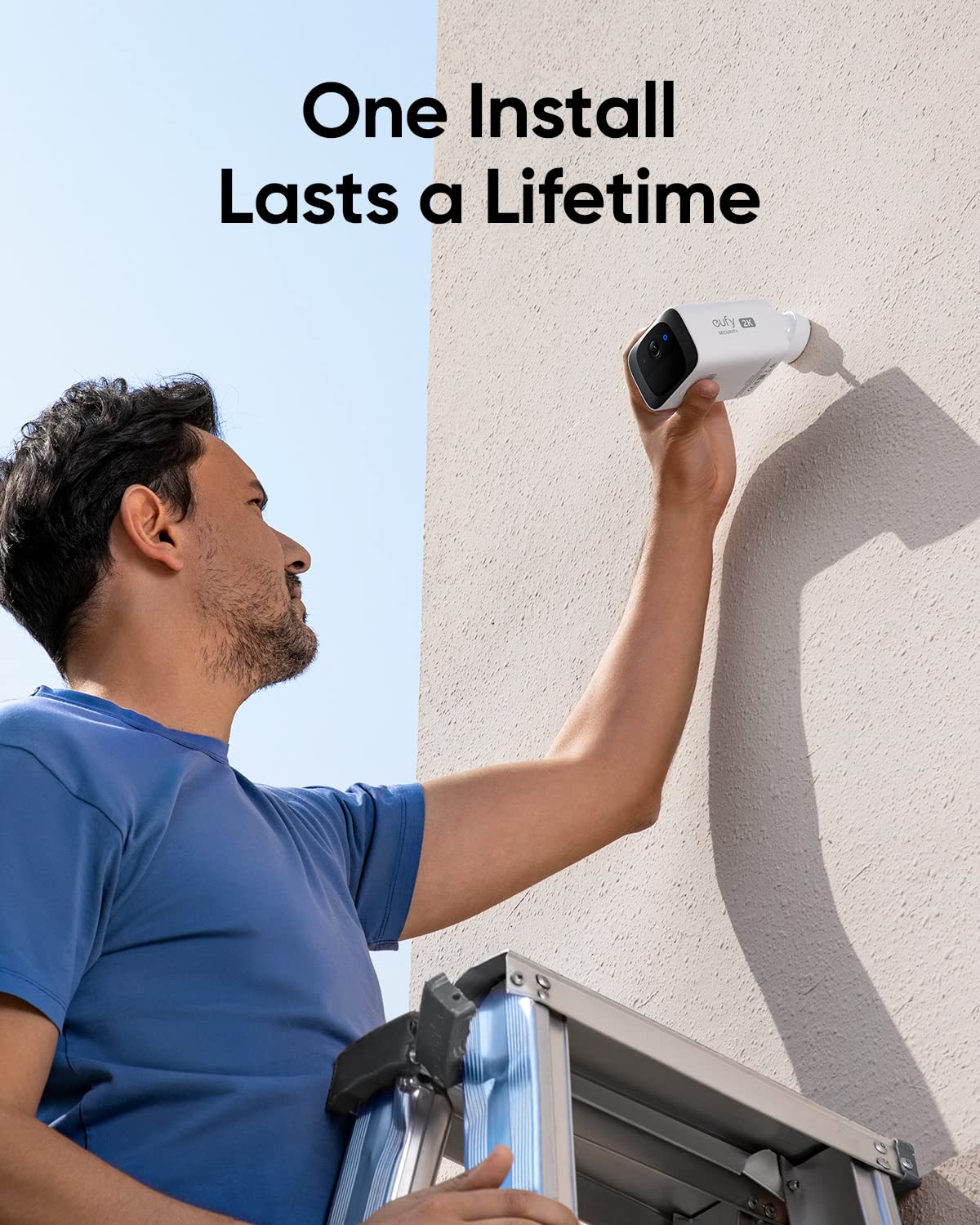 eufy Security SoloCam S220, Solar Security Camera, Wireless Outdoor Camera, Continuous Power, 2K Resolution, Wireless, 2.4 GHz Wi-Fi, No Monthly Fee